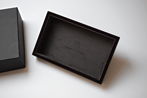Luxury wooden watch tray - Grey