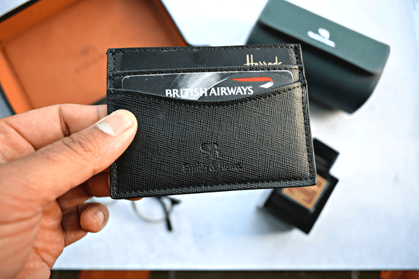 Obsidian black card holder