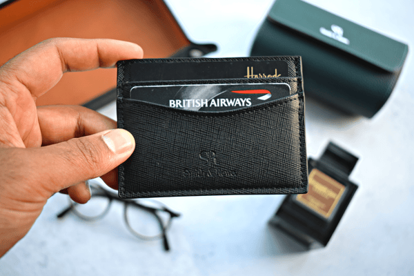 Obsidian black card holder