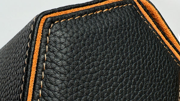 Black Hexagonal Watch Roll With Sliding Pillows - 3 Watches