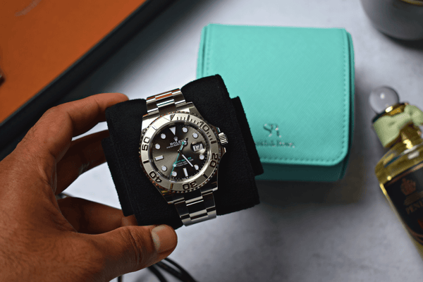 Aqua Blue watch roll - 1 watch