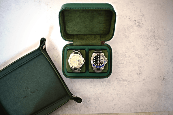 Castleton Green zip box - 2 watches