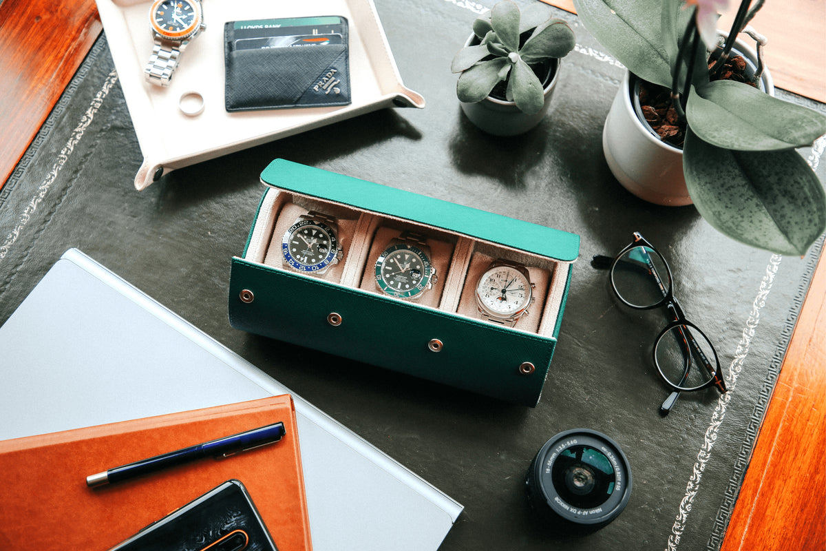 Castleton Green watch roll 3 watches Smith & Rowe