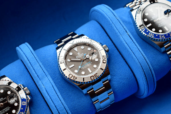 Camo Blue watch roll - 3 watches